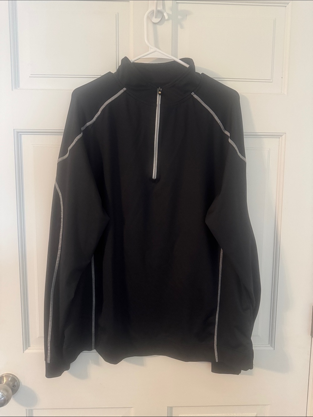 Men's Black Quarter-Zip Pullover Jacket